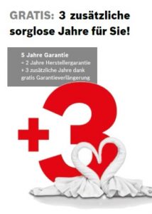 Gratis Garantieverlängerung für Waschmaschinen und Wäschetrockner von Bosch und Siemens